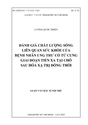Đánh giá chất lượng cuộc sống liên quan sức khỏe của bệnh nhân ung thư cổ tử cung giai đoạn tiến xa tại chỗ sau hóa xạ trị đồng thời