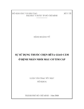 Sự sử dụng thuốc chẹn bêta giao cảo ở bệnh nhân nhồi máu cơ tim cấp