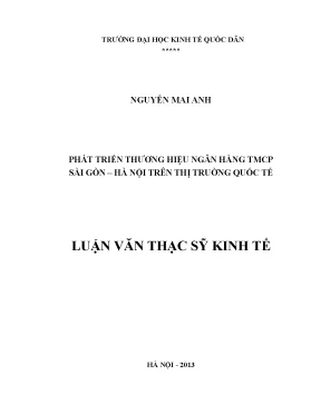 Phát triển thương hiệu ngân hàng tmcp sài gòn hà nội trên thị trường thương mại quốc tế