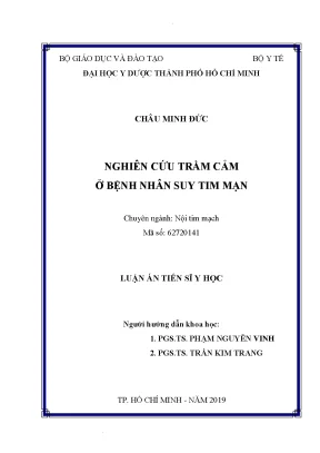 Nghiên cứu trầm cảm ở bệnh nhân suy tim mạn 1