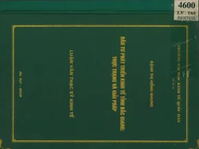 Đầu tư phát triển kinh tế tỉnh bắc giang thực trạng và giải pháp