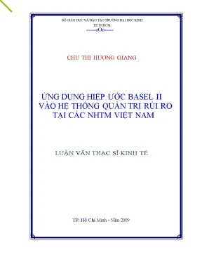 Ứng dụng hiệp ước basel ii vào hệ thống quản trị rủi ro tại các nhthương mại việt nam