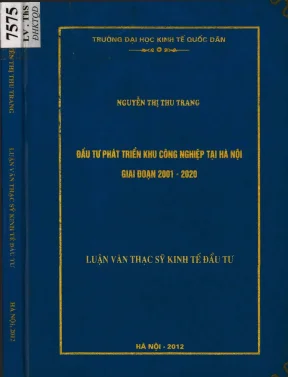 Đầu tư phát triển khu công nghiệp tại hà nội giai đoạn 2001 2020