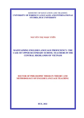 Maintaining english language proficiency the case of upper secondary school teachers in the central highlands of vietnam