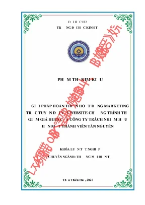 Giải pháp hoàn thiện hoạt động marketing trực tuyến đối với website chương trình thẻ giảm giá hues của công ty trách nhiệm hữu hạn một thành viên tân nguyên