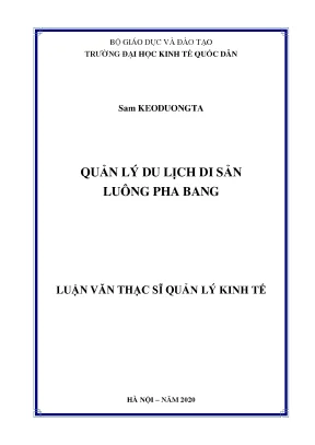 Quản lý du lịch di sản luông pha bang