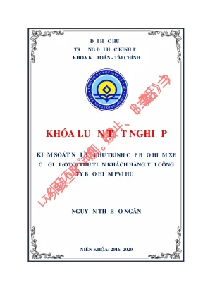 Kiểm soát nội bộ chu trình cấp bảo hiểm xe cơ giới oto thu tiền khách hàng tại công ty bảo hiểm pvi huế