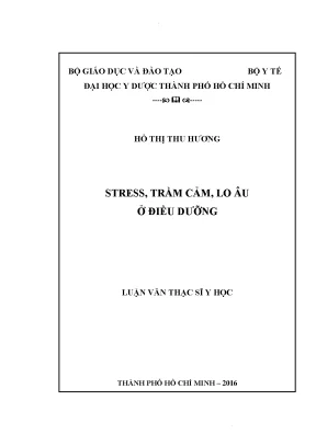Stress trầm cảm lo âu ở điều dưỡng