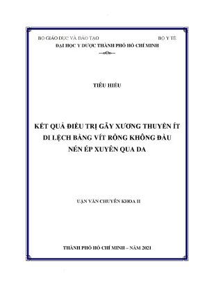 Kết quả điều trị gãy xương thuyền ít di lệch bằng vít rỗng không đầu nén ép xuyên qua da