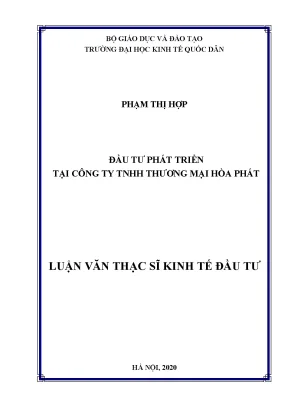 Đầu tư phát triển tại công ty tnhh thương mại hoà phát
