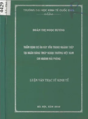 Thẩm định dự án vay vốn trong ngành thép tại ngân hàng tmcp ngoại thương việt nam chi nhánh hải phòng