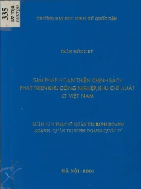 Giải pháp hoàn thiện chính sách phát triển khu công nghiệp khu chế xuất ở việt nam