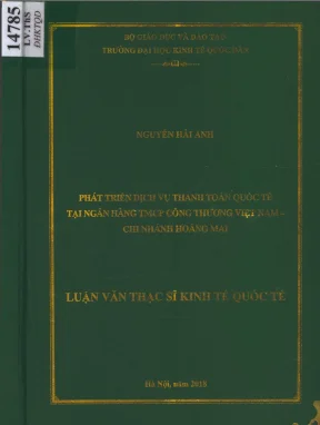 Phát triển dịch vụ thanh toán quốc tế tại ngân hàng tmcp công thương việt nam chi nhánh hoàng mai