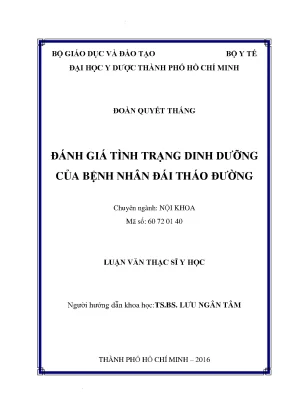 Đánh giá tình trạng dinh dưỡng của bệnh nhân đái tháo đường