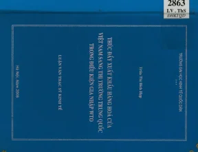 Thúc đẩy xuất khẩu hàng hoá của việt nam sang thị trường trung quốc trong điều kiện gia nhập wto