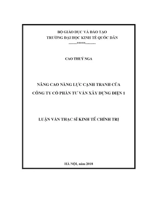 Nâng cao năng lực cạnh tranh của công ty cổ phần tư vấn xây dựng điện 1