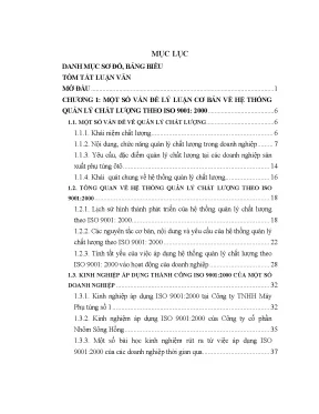 Hệ thống quản lý chất lượng theo iso 9001 2000 tại công ty tnhh matsuo industries việt nam