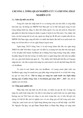 Đầu tư nâng cao năng lực cạnh tranh của ngân hàng thương mại cổ phần đông nam á seabank giai đoạn 2015 2025