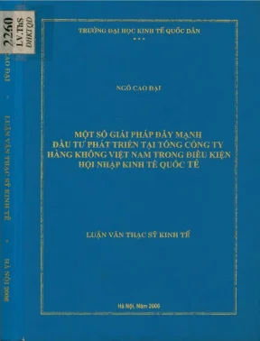 Một số giải pháp đẩy mạnh đầu tư phát triển tại tổng công ty hàng không việt nam trong điều kiện hội nhập kinh tế quốc tế