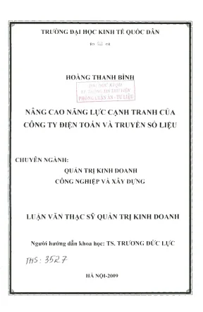 Nâng cao năng lực cạnh tranh của công ty điện toán và truyền số liệu