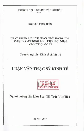 Phát triển dịch vụ phân phối hàng hoá ở việt nam trong điều kiện hội nhập kinh tế quốc tế