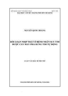 Rối loạn nhịp thất ở bệnh nhân suy tim được cấy máy phá rung tim tự động 1