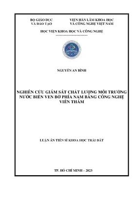 Nghiên cứu giám sát chất lượng môi trường nước biển ven bờ phía nam bằng công nghệ viễn thám