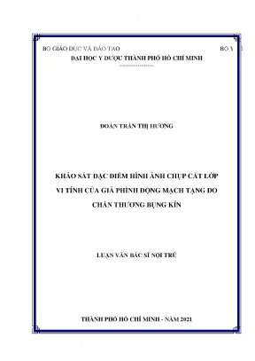 Khảo sát đặc điểm hình ảnh chụp cắt lớp vi tính của giả phình động mạch tạng do chấn thương bụng kín