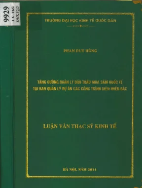 Tăng cường quản lý đấu thầu mua sắm quốc tế tại ban quản lý dự án các công trình điện miền bắc