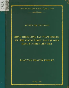 Hoàn thiện công tác thẩm định dự án lĩnh vực bất động sản tại ngân hàng bưu điện liên việt