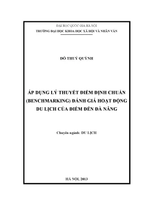 Chuyên đề thực tập áp dụng lý thuyết điểm định chuẩn đánh giá hoạt động du lịch tại điểm đến đà nẵng