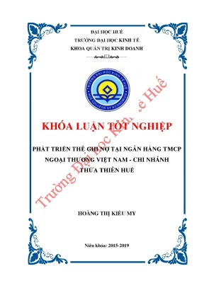 Phát triển thẻ ghi nợ tại ngân hàng tmcp ngoại thương việt nam chi nhánh thừa thiên huế