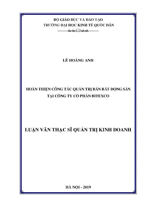 Hoàn thiện công tác quản trị bán bất động sản tại công ty cổ phần bitexco