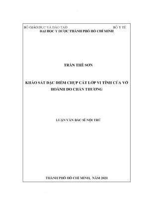 Khảo sát đặc điểm chụp cắt lớp vi tính của vỡ hoành do chấn thương