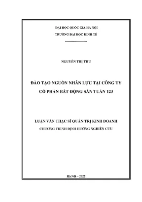 Đào tạo nguồn nhân lực tại công ty cổ phần bất động sản tuấn 123