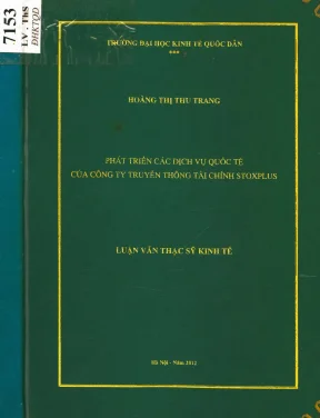 Phát triển các dịch vụ quốc tế của công ty truyền thông tài chính stoxplus