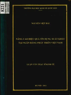 Nâng cao hiệu quả tín dụng xuất khẩu tại ngân hàng phát triển việt nam