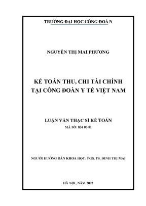 Kế toán thu chi tài chính tại công đoàn y tế việt nam