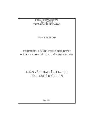Nghiên cứu các giao thức định tuyến điều khiển theo yêu cầu trên mạng manet