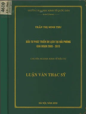 Đầu tư phát triển du lịch tại hải phòng giai đoạn 2005 2015
