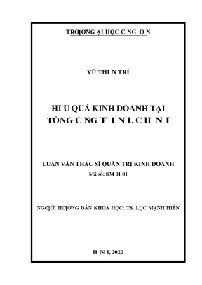 Hiệu quả kinh doanh tại tổng công ty điện lực hà nội
