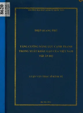 Tăng cường năng lực cạnh tranh trong xuất khẩu gạo của việt nam với ấn độ