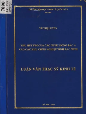 Thu hút fdi của các nước đông bắc á vào các khu công nghiệp tỉnh bắc ninh