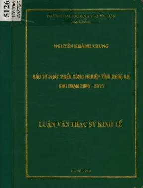 Đầu tư phát triển công nghiệp tỉnh nghệ an giai đoạn 2006 2015