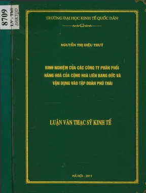 Kinh nghiệm của các công ty phân phối hàng hoá của cộng hoà liên bang đức và vận dụng vào tập đoàn phú thái