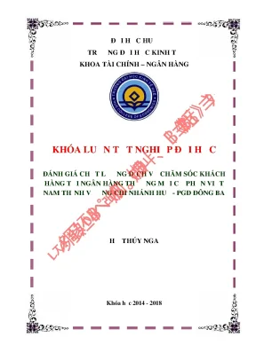 Đánh giá chất lượng dịch vụ chăm sóc khách hàng tại ngân hàng thương mại cổ phần việt nam thịnh vượng chi nhánh huế pgd đông ba