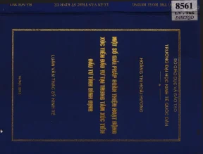 Một số giải pháp hoàn thiện hoạt động xúc tiến đầu tư tại trung tâm xúc tiến đầu tư tỉnh bình định
