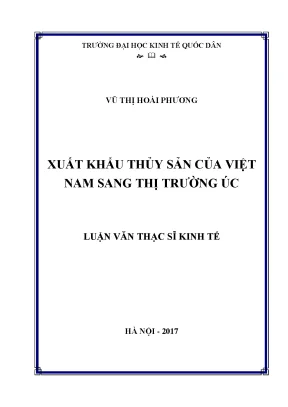 Xuất khẩu thủy sản của việt nam sang thị trường úc