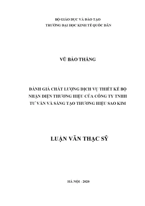 Đánh giá chất lượng dịch vụ thiết kế bộ nhận diện thương hiệu của công ty tnhh tư vấn và sáng tạo thương hiệu sao kim1