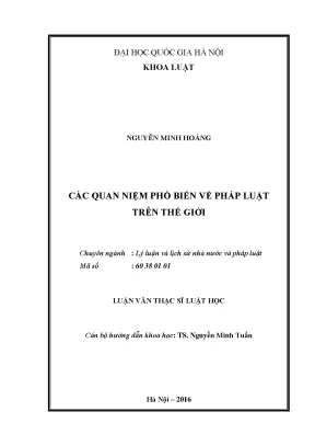 Luận văn thạc sĩ các quan niệm phổ biến về pháp luật trên thế giới